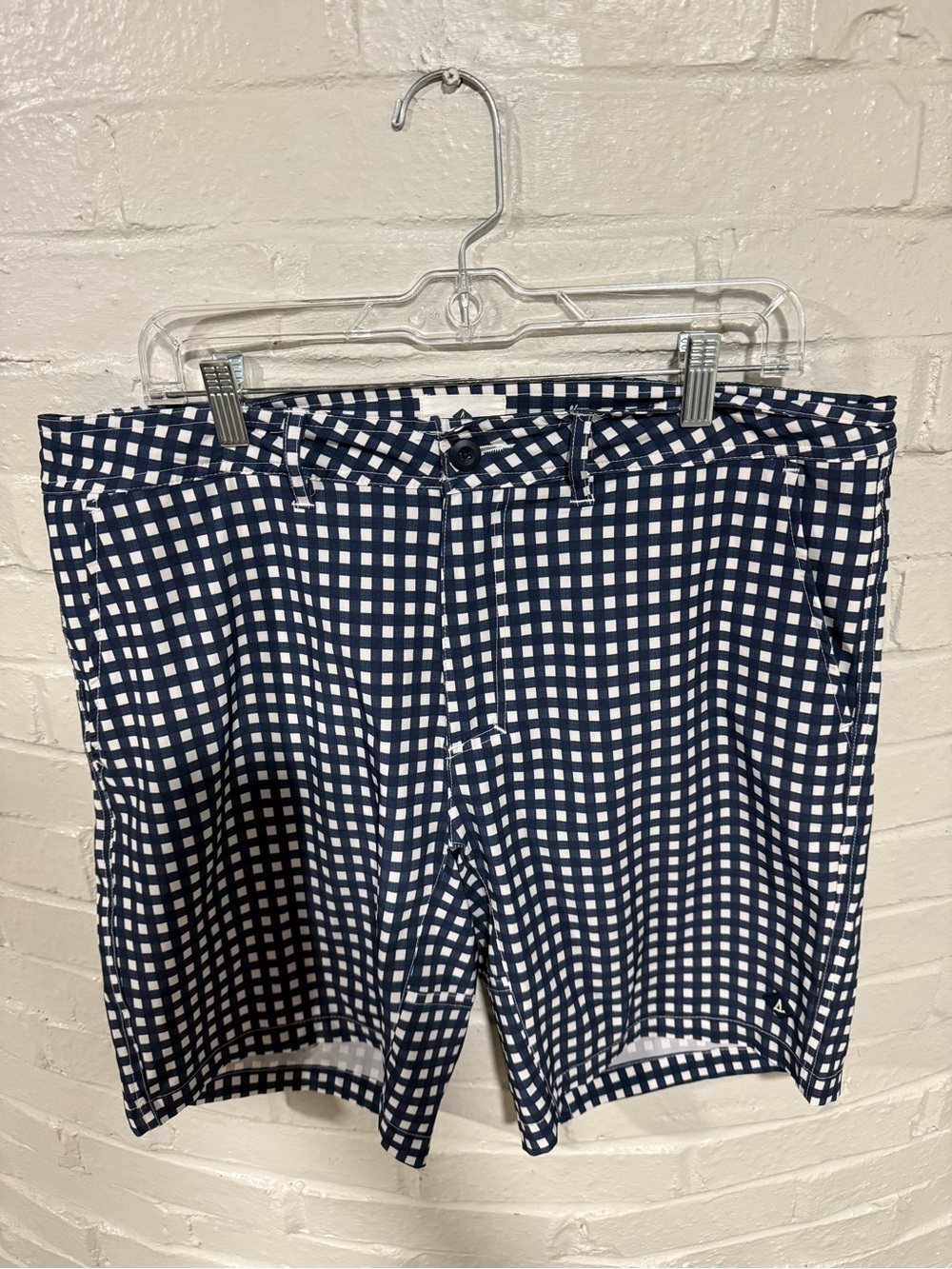 Sperry Navy and White Gingham Boat Shorts